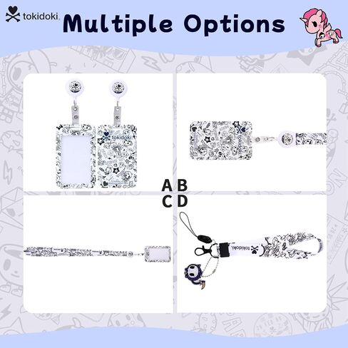 Tokidoki 5 Pack Cute Unicorn Lanyards for ID Badges, Funny Cartoon Retractable Badge Holder in Saudi Arabia