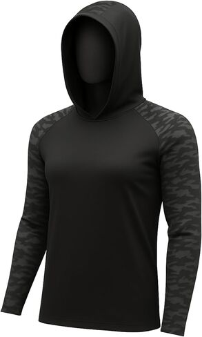 Permethrin Insect Repellent Mens Athletic Hoodies Long Sleeve Fishing Shirts SPF 50+ UV Sun Shirt Protection Rash Guard in Saudi Arabia