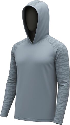 Permethrin Insect Repellent Mens Athletic Hoodies Long Sleeve Fishing Shirts SPF 50+ UV Sun Shirt Protection Rash Guard in Saudi Arabia