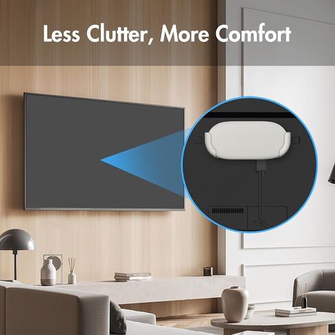 حامل لجهاز Google TV Streamer 4K، خيارات التثبيت المزدوج (طقم مثقاب لولبي ولاصق)، حامل تثبيت على الحائط لجهاز Google TV Streamer 4K لعام 2024 (أبيض) in Saudi Arabia
