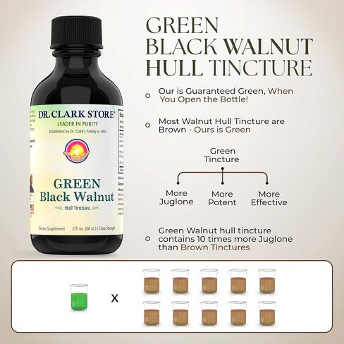 Original Green Black Walnut Hull Tincture (Extra Strength) by Dr. Hulda Clark, 4 oz in Saudi Arabia