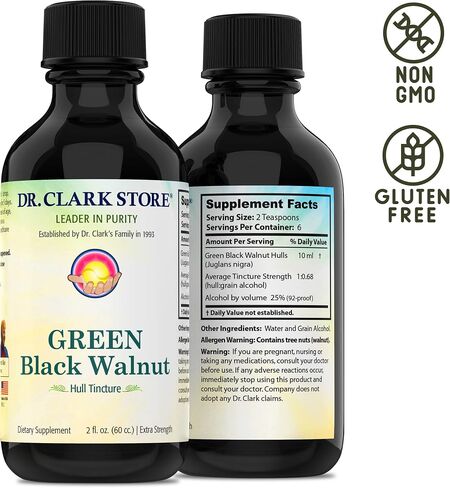 Original Green Black Walnut Hull Tincture (Extra Strength) by Dr. Hulda Clark, 4 oz in Saudi Arabia