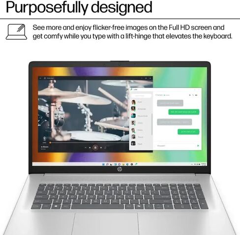 كمبيوتر محمول HP 2025 مقاس 17 بوصة لطلاب الأعمال، AMD Ryzen 5 7430U، شاشة 17.3 بوصة FHD IPS مضادة للتوهج، ذاكرة الوصول العشوائي 32 جيجابايت، 1 تيرابايت SSD، وحدة معالجة الرسومات AMD Radeon، مفتاح Copilot، Windows 11 Pro، Wi-Fi 6، عمر بطارية طويل in Saudi Arabia