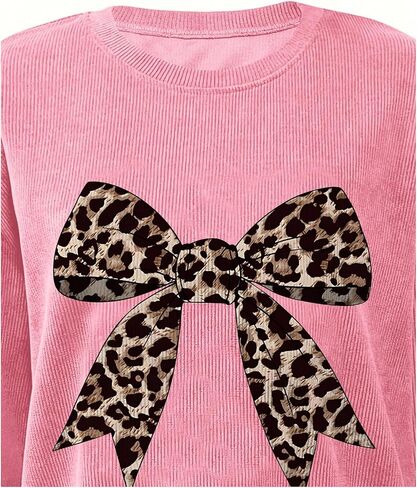 Gorglitter Women Women Switshirt Bow Crewneck Long Sleeve Pullover Top Top Aesthetic Discual Dall Fall 2025 in Saudi Arabia
