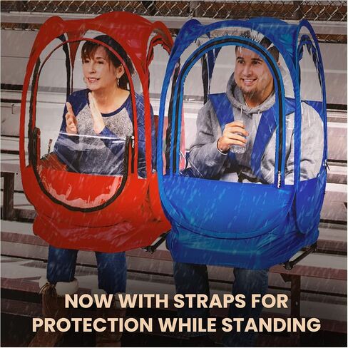 WeatherPod® StadiumPod® The Original Pop-Up Pod - 1 Person Wearable Stadium Pod - Protection from The Wind, Rain, and Cold - Weather Pod for The Bleachers - Personal Tent for Sporting Events in Saudi Arabia