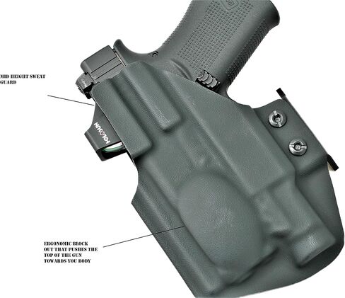 Light Bearing IWB Kydex Holster for Glock 48 with Streamlight TLR 7 SUB | IWB Kydex Holster for Glock 48 MOS | Blackout Series Holster in Kuwait