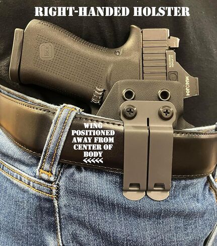Light Bearing IWB Kydex Holster for Glock 48 with Streamlight TLR 7 SUB | IWB Kydex Holster for Glock 48 MOS | Blackout Series Holster in Kuwait
