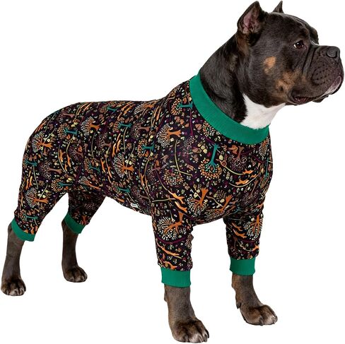 LovinPet Pets Costume, Anti Licking & Anxiety Calming Dog Clothes, Lightweight Stretchy Half Moon Mineral Prints Dog Jumpsuit for Large Dogs Pitbull Clothes Party Dog Costume M in Saudi Arabia