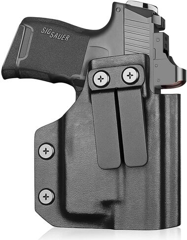 PROUS IWB Kydex Light Holster Fit Sig Sauer P365/P365X/P365 SAS/ P365XL w/TLR-6/TLR-6 HL/TLR-6 HL G، حامل إخفاء حزام الخصر الداخلي، قطع بصري، Adj. غير قادر والاحتفاظ، اليد اليمنى in Kuwait