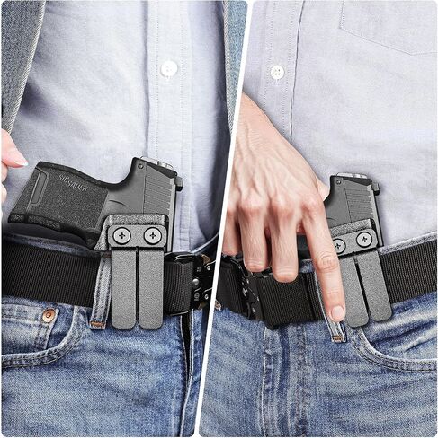 PROUS IWB Kydex Light Holster Fit Sig Sauer P365/P365X/P365 SAS/ P365XL w/TLR-6/TLR-6 HL/TLR-6 HL G، حامل إخفاء حزام الخصر الداخلي، قطع بصري، Adj. غير قادر والاحتفاظ، اليد اليمنى in Kuwait