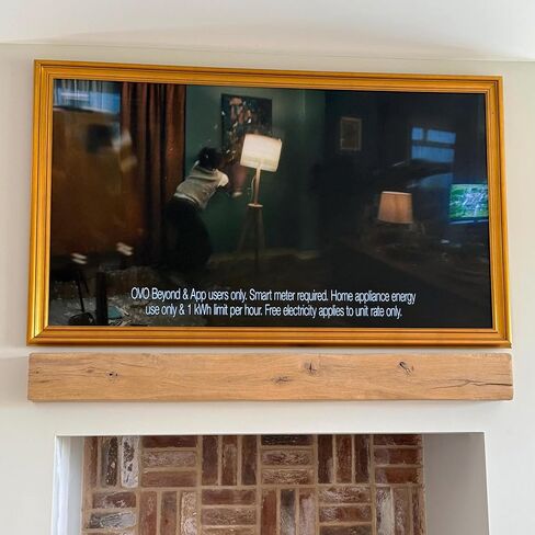 Minimalist Solid Wood frame for Samsung The Frame TV, Compatible ONLY with Samsung The Frame TV (32'',43",50",55",65",75",85", Fits 2021-2025&PRO, LS03A/B/C/D/FA/FW) (Gilded Walnut, 50-LS03) in Saudi Arabia