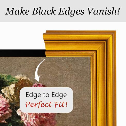 Minimalist Solid Wood frame for Samsung The Frame TV, Compatible ONLY with Samsung The Frame TV (32'',43",50",55",65",75",85", Fits 2021-2025&PRO, LS03A/B/C/D/FA/FW) (Gilded Walnut, 50-LS03) in Saudi Arabia