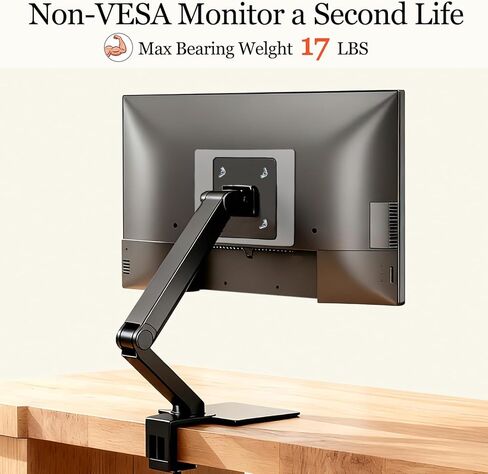 محول تركيب شاشة غير VESA - حامل محول VESA مقاس 75 × 75 مم للشاشة بدون فتحات لشاشات مسطحة مقاس 17-22 بوصة بسعة تحميل 17 رطلًا in Kuwait
