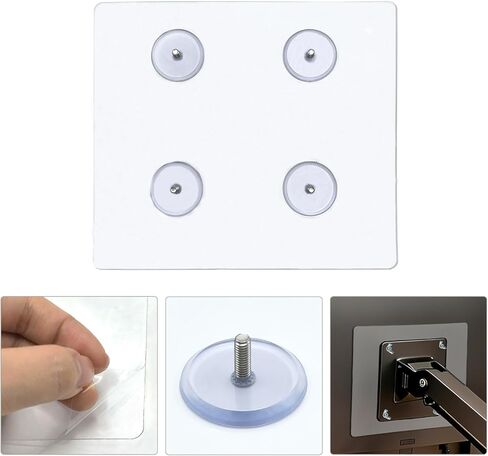محول تركيب شاشة غير VESA - حامل محول VESA مقاس 75 × 75 مم للشاشة بدون فتحات لشاشات مسطحة مقاس 17-22 بوصة بسعة تحميل 17 رطلًا in Kuwait
