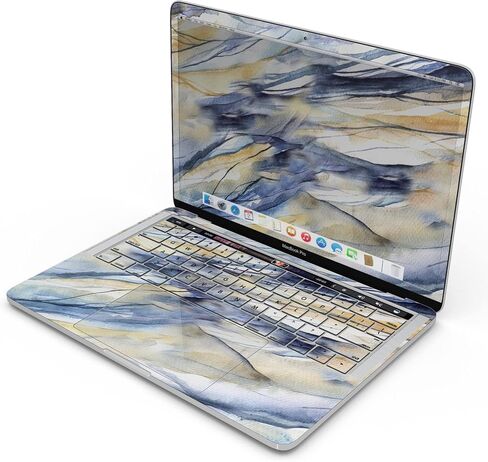 مجموعة أدوات لاصقة مقاومة للخدش لكامل الجسم من Design Skinz Papered Slate متوافقة مع MacBook 16 بوصة Pro (A2141) in Saudi Arabia