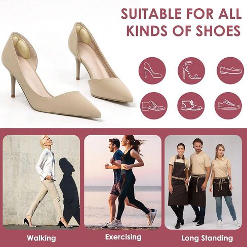 Metatarsal Pads Women, Forefoot Gel Pads Shoe Inserts, Foot Cushion Pads Reusable All Day Pain Relief, Ball of Foot Cushions, Anti Sliding Shoe Pads, Reduce Blisters, High Heel Inserts (3-Pairs) in Saudi Arabia