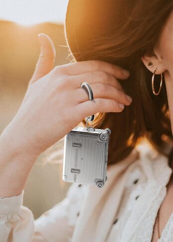 حافظة MIAK AirPods Pro 3، متوافقة مع الشحن اللاسلكي، غطاء واقي مقاوم للصدمات مع ملصقات وسلسلة مفاتيح - فضي in Kuwait