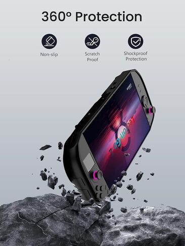 for Lenovo Legion Go 2 Silicone Grip Case,Soft Skin Silicone Full Protective Case Cover with Lenovo Legion Go 2-Black in Saudi Arabia