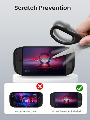 for Lenovo Legion Go 2 Silicone Grip Case,Soft Skin Silicone Full Protective Case Cover with Lenovo Legion Go 2-Black in Saudi Arabia