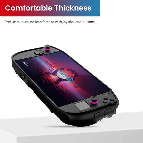 for Lenovo Legion Go 2 Silicone Grip Case,Soft Skin Silicone Full Protective Case Cover with Lenovo Legion Go 2-Black in Saudi Arabia