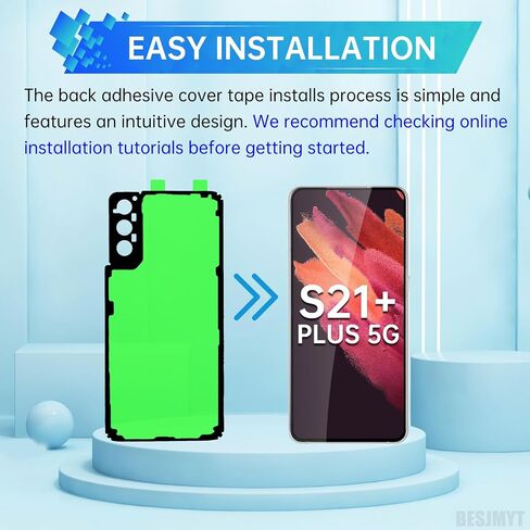 3 قطع شريط لاصق لغطاء باب البطارية لهاتف Samsung Galaxy S21+ Plus 5G غطاء خلفي لاصق شريط لاصق بديل لهاتف samsungs21+ Plus 5g SM-G996U SM-G996U1 in Kuwait