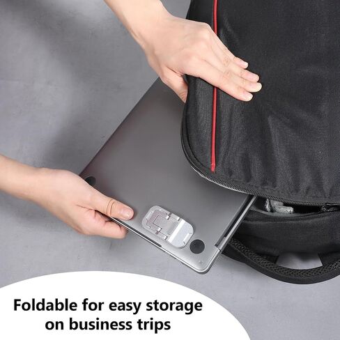 2pcs Mini Keyboard Stand, Foldable Laptop Stand for Desk Two Tilt Angle Adjustable Laptop Riser Portable Invisible Notebook Lift for Most Keyboards, Silver in Saudi Arabia