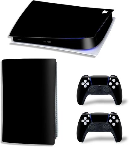 ملصق جلدي لوحدة التحكم PS5 ووحدة التحكم اللاسلكية، مجموعة كاملة من غطاء واقٍ من الفينيل للإصدار الرقمي (وردي) in Kuwait