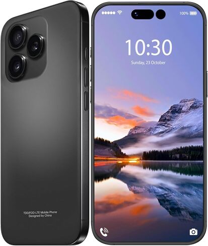 هاتف ذكي A16 PRO M، هاتف خلوي غير مغلق بسعة 12+256 جيجابايت/1 تيرابايت، هاتف 2025-Android 15، بطارية 6800 مللي أمبير في الساعة، كاميرا 108 ميجابكسل + 50 ميجابكسل، شاشة عالية الدقة 6.9 بوصة + 120 هرتز، ثنائي شريحة الاتصال/معرف الوجه/هاتف 5G - رمادي in Kuwait