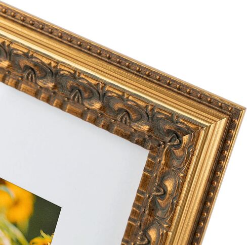 Frametory, Set of 2, 8x10 Ornate Picture Frame, Table Top or Wall Mount & Real Glass, Bronze in Saudi Arabia