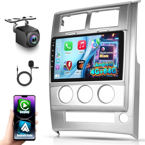 [Qualcomm 8 Core] راديو السيارة لسيارة جيب ليبرتي 2008-2011 مع CarPlay Android Auto اللاسلكي، Volxcereo 4G+64G 10.1 بوصة تعمل باللمس Android Car Stereo، WiFi/GPS، بلوتوث، FM/RDS، DSP، SWC in Saudi Arabia