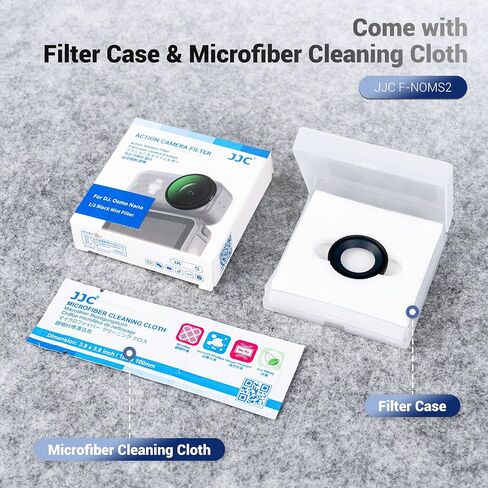 JJC Osmo Nano UV Filter, Screw-On Filter Replace OEM Osmo Nano Glass Lens Cover, Absorbs Ultraviolet Light & Reduces Bluish Cast, Multi Coated Optical Glass Aluminium Frame, with Storage Case in Saudi Arabia