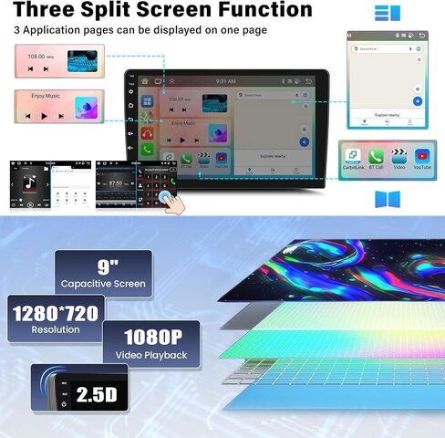 UNITOPSCI 2G+64G Android Car Stereo for Subaru Outback Legacy 2010-2014 Apple CarPlay Android Auto, 9 Inch HD Touch Screen GPS Navigation Bluetooth Mirror Link WiFi FM/RDS SWC+ Bakup Camera Mic in Saudi Arabia