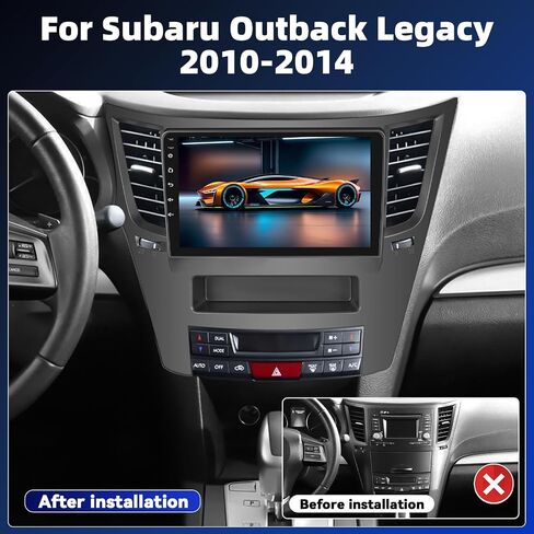 UNITOPSCI 2G+64G Android Car Stereo for Subaru Outback Legacy 2010-2014 Apple CarPlay Android Auto, 9 Inch HD Touch Screen GPS Navigation Bluetooth Mirror Link WiFi FM/RDS SWC+ Bakup Camera Mic in Saudi Arabia