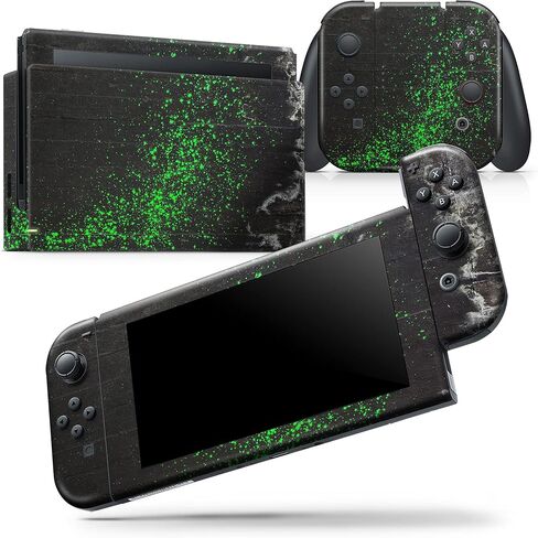 Design Skinz - Compatible with Nintendo DSi XL - Skin Decal Protective Scratch-Resistant Removable Vinyl Wrap Cover - Grungy Green and Black Wood Surface in Saudi Arabia