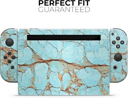 Design Skinz - Compatible with Nintendo DSi XL - Skin Decal Protective Scratch-Resistant Removable Vinyl Wrap Cover - Cracked Teal Stone in Saudi Arabia