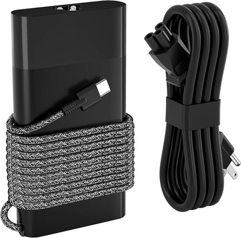 شاحن كمبيوتر محمول USB C جديد نحيف بقدرة 65 وات، متوافق مع HP Spectre X360، Envy X360، Elitebook، Chromebook، Elite x2، Zbook، ProBook Omnibook Travel Type C AC محول التيار الكهربائي in Kuwait