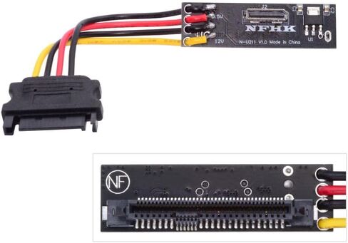 بطاقة محول PCB من chenyang U.2 U.3 SFF-8639 SSD إلى Slimline SFF-8654 مع كابل طاقة SATA 5 فولت/12 فولت لـ NVME PCIe PCI-Express SSD in Saudi Arabia
