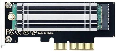 محول M.2 NVME إلى PCIe مع مبدد حرارة SSD من الألومنيوم بسرعة 64 جيجابت في الثانية بطاقة توسيع M.2 SSD Gen4 PCIe4.0 X4 X8 X16 لاستبدال Win10 لسطح المكتب لتصنيع المعدات الأصلية in Saudi Arabia