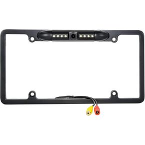 License Plate Backup Camera KASIONVI Rear View Camera 150° Viewing Angle Universal US Car License Plate Frame Mount Waterproof with 8 LED Light Night visaion Camera in Saudi Arabia