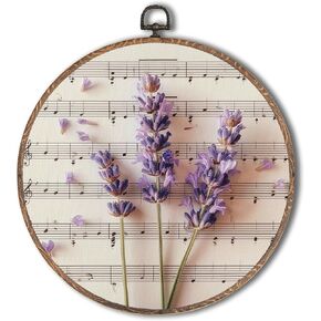 Tzhim Vintage Pink Peony Floral Round Wall Art ، رث أنيقة زهرة جولة جدار ديكور مؤطرة ، رفيع الزهر العتيقة الجدران الجدران للمنحوتات لمزرعة غرفة المعيشة غرفة نوم ، 10x10 بوصة in Kuwait