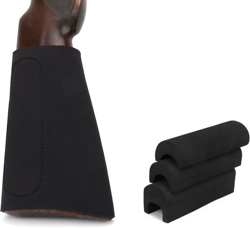 TOURBON Neoprene Comb Raising Kit Adjustable Cheek Rest Pad Buttstock Cover with 3 Height Foam Riser Inserts in Saudi Arabia