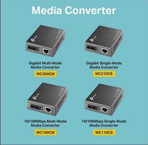 محول الوسائط الليفية TP-Link Fast Ethernet SFP إلى RJ45 | محول الألياف إلى إيثرنت | منفذ RJ45 بسرعة 10/100 ميجا بت في الثانية إلى ألياف أحادية الوضع 100Base-FX (MC110CS) in Kuwait