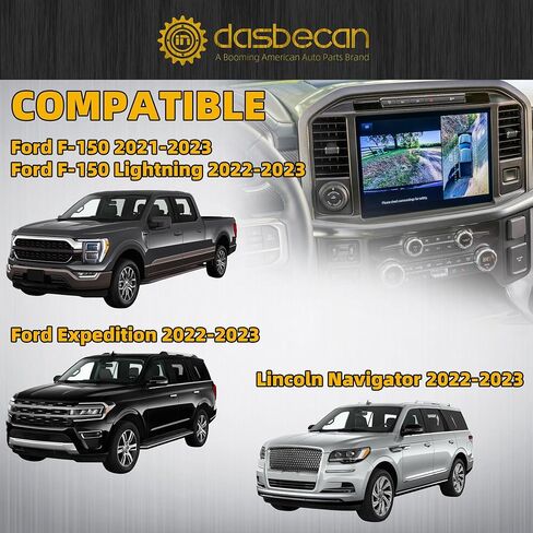 كاميرا احتياطية للرؤية الخلفية من Dasbecan PJ7Z-19G490-B متوافقة مع Ford F150 2021-2023 F150 Lightning Expedition Lincoln Navigator 2022-2023 استبدل PJ7Z19G490B in Saudi Arabia
