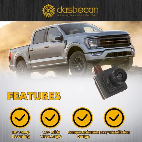 كاميرا احتياطية للرؤية الخلفية من Dasbecan PJ7Z-19G490-B متوافقة مع Ford F150 2021-2023 F150 Lightning Expedition Lincoln Navigator 2022-2023 استبدل PJ7Z19G490B in Saudi Arabia