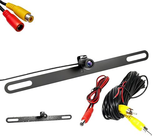 1080P License Plate Backup Camera 170 Degree Wide View Angle Rear/Front View Reverse Camera with Clear Night Vision IP68 Waterproof Backup Camera for Cars Sedans SUV MPV Van Pickup (6m Cable) in Kuwait
