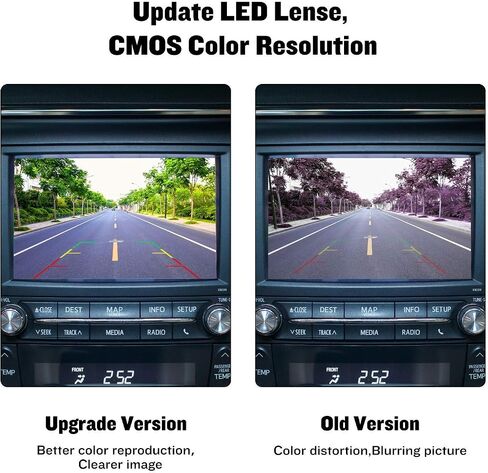 License Plate Backup Camera KASIONVI Rear View Camera 150° Viewing Angle Universal US Car License Plate Frame Mount Waterproof with 8 LED Light Night visaion Camera in Saudi Arabia