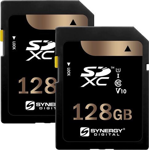 Synergy Digital 128GB, SDXC UHS-I Camera Memory Cards, Compatible with Kodak PIXPRO AZ425 Digital Camera - Class 10, U1, 100MB/s, 300 Series - Pack of 2 in Saudi Arabia