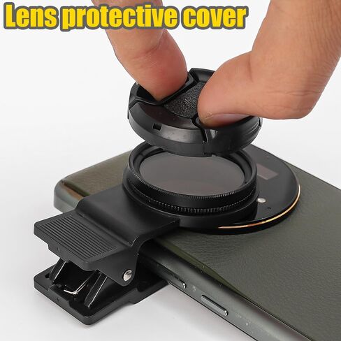 37mm Clip-on Cell Phone Lens Adjustable Density Filter with Phone Clip for iPhone for Samsung Android Smartphones in Saudi Arabia