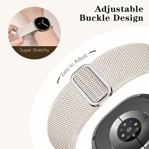 5 Pack Stretchy Nylon Bands Compatible with Samsung Galaxy Watch 8 Band 40mm 44mm/Galaxy Watch 8 Classic 46mm, Solo Loop Soft Elastic Sport Strap Replacement Wristbands for Women Men in Kuwait