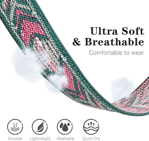 5 قطع من أساور النايلون القابلة للتمدد متوافقة مع ساعة Samsung Galaxy Watch 8 Band 40mm 44mm/Galaxy Watch 8 Classic 46mm، أساور معصم بديلة لحزام رياضي مرن ناعم بحلقة منفردة للنساء والرجال in Kuwait